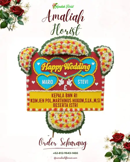 Papan Bunga Pernikahan Gedong Tataan